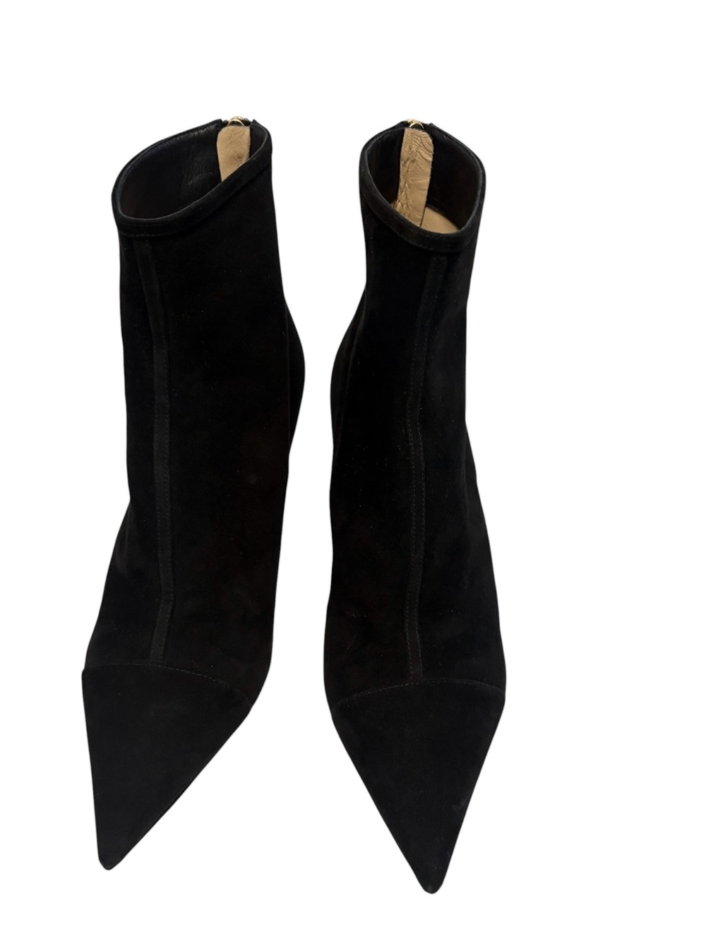 Jimmy Choo Kix Black Suede Pointed Toe Ankle Booties IT 39.5 / US 9.5